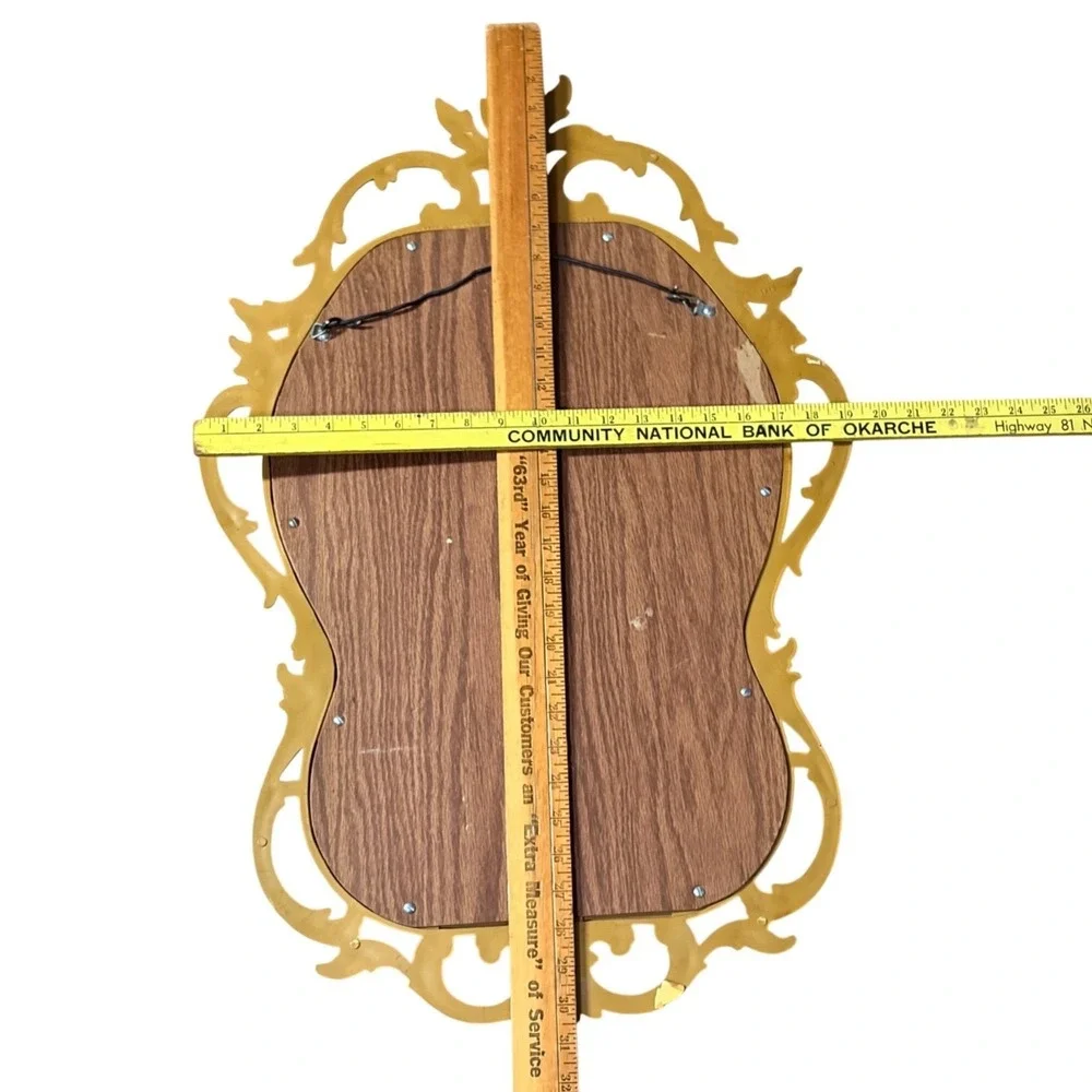 Vintage Homco Baroque Rococo Wall Mirror Gold Ornate Hollywood‎ Regency Decor